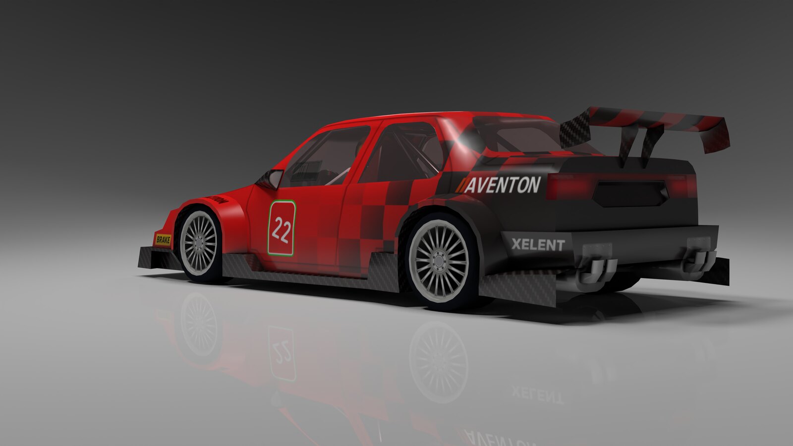 Rear three-quarter view of 155 DTM