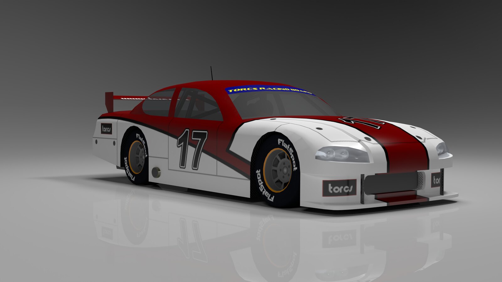 Front three-quarter view of Car 1 Stock 1