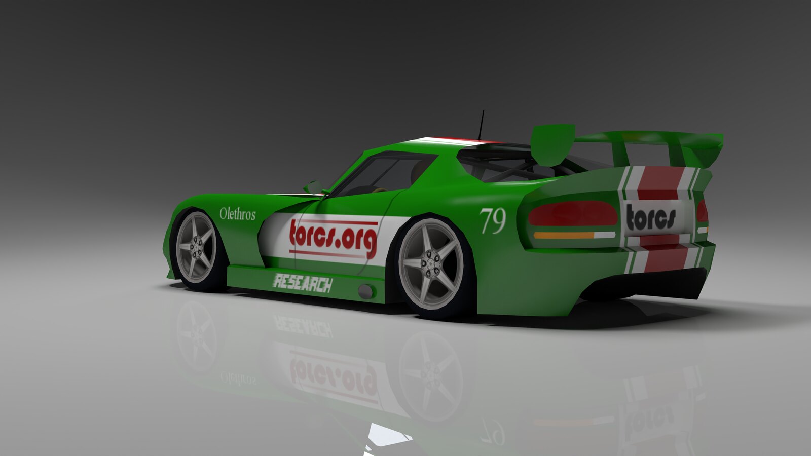 Rear three-quarter view of Car 4 TRB1